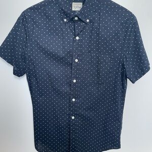 JCrew XS Navy Blue Polka Dot Men's Shirt